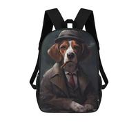 sinyumoney Beagle The Gangster Mochila Escolar, De Negocios, Para Portátil, Unisex, Informal, Para Niñas, Niños Y Adolescentes 17inch