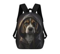 sinyumoney Beagle with A Hoodie Mochila Escolar Infantil Impresa En 3D Para Niños, Mochilas De Viaje, Bolsas Para Libros Para Niños Estudiantes De Primaria 17inch