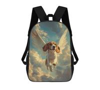 sinyumoney Beagle with Angel Wings In Memoriam Tribute Mochilas Informales Para Niños, Mochila Escolar Para Adolescentes, Niñas Y Niños, Mochilas Para Libros 17inch