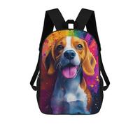 sinyumoney Beagle with Colorful Splashes Mochila Escolar Grande Resistente Al Agua Para Portátil Para Adolescentes, Niñas, Niños, Mujeres Y Hombres 17inch