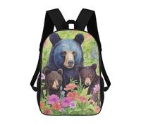 sinyumoney Bear Family Garden Scene Mochila Escolar, Mochila De Viaje Para La Universidad, Mochilas Para Niñas Y Adolescentes 17inch