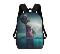 sinyumoney Bear Floating Island Life Jacket Mochila, Mochila Escolar Impresa En 3D, Bolsa Para El Almuerzo Escolar, Mochila De Viaje, Mochila Para Amigos, Mochila Escolar Para Niñas Y Niños 17inch