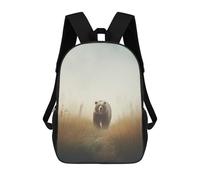 sinyumoney Bear in Foggy Meadow Mochila Escolar Infantil Impresa En 3D Para Niños, Mochilas De Viaje De Alta Capacidad, Bolsas Para Libros, Mochila Escolar Infantil 17inch