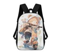sinyumoney Bear on Scooter Adventure Mochila Infantil De 17 Pulgadas, Mochila Escolar Con Estampado 3D De Dibujos Animados Para Niños Y Adolescentes.