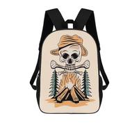 Sinyumoney Bear Pink Silhouette Fores Mochilas Escolares Para Niños, Bolsa De Escuela Impresa En 3D Para Niños, Estudiantes De Primaria Y Universidad, Cráneo Peligros, 17"