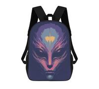 Sinyumoney Bear Pink Silhouette Fores Mochilas Escolares Para Niños, Bolsa De Escuela Impresa En 3D Para Niños, Estudiantes De Primaria Y Universidad, Alien, 17"