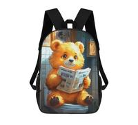 sinyumoney Bear Reading Newspaper on Toilet Funny Mochila Escolar Grande, Ligera E Informal: Perfecta Para Viajes, Trabajo Y Uso Diario 17inch