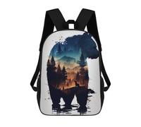 sinyumoney Bear Silhouette Mochila Escolar Infantil Impresa En 3D 17inch Mochilas De Moda Para Niños De Primaria Y Secundaria