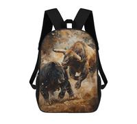 sinyumoney Bear VS Bull Crypto Trade Mochila Escolar/de Trabajo/para Portátil Para Hombres, Mujeres Y Adolescentes 17inch