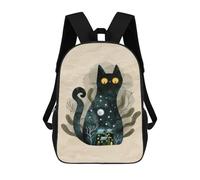 Sinyumoney Bear VS Bull Crypto Trade Mochila Escolar Ligero Para Estudiantes Y Aeropuerto - Ideal Para Viajes, Trabajo Y Diario, Noche de luz lunar, 17"