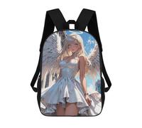sinyumoney Beautiful Angel White Girl Mochilas Impresas En 3D Para Niños 17inch Mochilas De Moda Informales Para El Día A Día, Bolsas De Viaje, Mochilas Informales Para Exteriores Para Niños Y Niñas