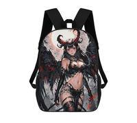 sinyumoney Beautiful Anime Demon Girl Mochila Escolar Para Institutos De Secundaria Mochila Informal - Perfecta Para Viajes, Trabajo Y Uso Diario 17inch