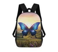 sinyumoney Beautiful Blue Butterfly Mochila Escolar Resistente Al Agua, Mochila De Viaje, Bolsa Para Computadora Para La Escuela/trabajo/viajes 17inch