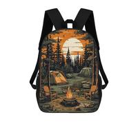 sinyumoney Beautiful Camping Night Mochila Infantil Escolar Para Niños Con Estampado 3D De Dibujos Animados, Mochila Escolar Para Estudiantes, Mochila Para Portátil Para Niños Y Niñas 17inch