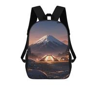 sinyumoney Beautiful Fuji at Camping Mochilas Para Niños Mochilas Escolares Mochila Escolar Para Niños Impresa En 3D Mochilas De Viaje De Moda Para Niños De Primaria Y Secundaria 17inch
