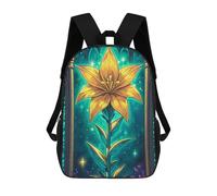 sinyumoney Beautiful Golden Flower Mochila Escolar, Mochila Informal, Mochila De Día, Mochila Escolar, De Trabajo, De Viaje Para Niñas, Adolescentes 17inch