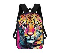 sinyumoney Beautiful Jaguar Pop Art Mochila Escolar Infantil Impresa En 3D Para Niños, Mochilas De Viaje, Bolsas Para Libros Para Niños Estudiantes De Primaria 17inch