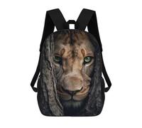 sinyumoney Beautiful Lioness Hiding 17inch Mochila Escolar Impresa En 3D Para Niños, Mochila Escolar Informal De Moda, Mochilas De Viaje Para Niños Y Estudiantes.