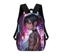 sinyumoney Beautiful Neon Girl Posing Mochilas Infantiles Impresas En 3D De 17 Pulgadas. Mochila Escolar Informal Impresa En 3D Para Niños De Primaria Y Secundaria.