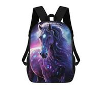 sinyumoney Beautiful Space Horse Mochila Escolar Para Niños, Mochila Escolar De Gran Capacidad Para Niños, Mochila Escolar 3D, Regalos Para Niños 17inch