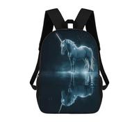 sinyumoney Beautiful Unicorn In Dark Mochila Escolar Infantil Impresa En 3D Para Niños, Mochilas De Viaje De Alta Capacidad, Bolsas Para Libros, Mochila Escolar Infantil 17inch