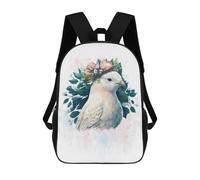 sinyumoney Beautiful White Dove Mochila Escolar Grande Y Ligera, Mochila Informal Para El Campus, Actividades Al Aire Libre, Viajes Y Deportes 17inch