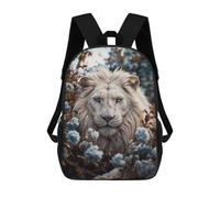 sinyumoney Beautiful White Lion in Bloom Mochila De Viaje Para La Universidad, Mochilas Para Adolescentes, Chicas, Chicos, Mujeres Y Hombres 17inch