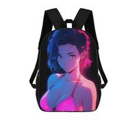sinyumoney Beautiful Woman Anime Mochila Escolar Para Ordenador, Para El Colegio/trabajo/viajes Para Niñas, Niños Y Adolescentes 17inch