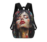 sinyumoney Beauty Drawn Woman Mochila Escolar Secundaria Informal Para Viajes - Perfecta Para Viajes, Trabajo Y Uso Diario 17inch