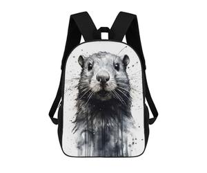 sinyumoney Beaver Beauty Black Ink Mochila Escolar Resistente Al Agua Para Computadora, Ideal Para Campus, Actividades Al Aire Libre, Viajes Y Deportes 17inch