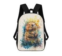 sinyumoney Beaver Watercolor Sketch Mochilas Escolares Impresas En 3D, Mochila Escolar Informal Para Niños, Mochila Escolar De Moda Para Estudiantes De Secundaria 17inch