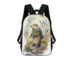 sinyumoney Beaver Wild Animal Mochila Infantil Escolar Para Niños Con Estampado 3D De Dibujos Animados, Mochila Escolar Para Estudiantes, Mochila Para Portátil Para Niños Y Niñas 17inch