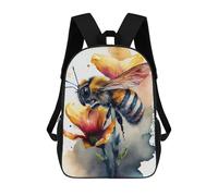 sinyumoney Bee on A Flower Mochila Escolar Infantil Impresa En 3D Para Niños, Mochilas De Viaje De Alta Capacidad, Bolsas Para Libros, Mochila Escolar Infantil 17inch