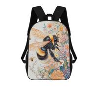 sinyumoney Bee on Flowers Mochila Escolar Impresa En 3D 17inch Mochila Escolar Infantil Mochilas De Viaje Mochila Informal De Moda Para Niños Y Estudiantes