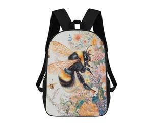 sinyumoney Bee on Flowers Mochila Escolar Impresa En 3D 17inch Mochila Escolar Infantil Mochilas De Viaje Mochila Informal De Moda Para Niños Y Estudiantes