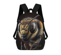 sinyumoney Bee Portrait on Dark Mochila Escolar Resistente Al Agua, Mochila De Viaje, Bolsa Para Computadora Para Campus, Viajes Al Aire Libre, Deportes 17inch