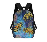 sinyumoney Bees in A Cosmic Garden Mochila, Mochila Escolar Impresa En 3D, Bolsa Para El Almuerzo Escolar, Mochila De Viaje, Mochila Para Amigos, Mochila Escolar Para Niñas Y Niños 17inch