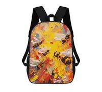 sinyumoney Bees in Flight Abstract Art Mochilas Mochilas Infantiles Mochila Escolar Mochila Escolar Infantil Impresa En 3D Mochilas De Viaje De Moda Para Niños De Primaria Y Secundaria 17inch