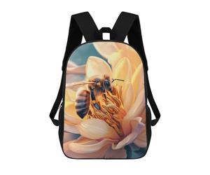 sinyumoney Bees Land on Flower Mochila Infantil, Mochila Escolar Para Niños Y Adolescentes, Mochila De Viaje, Mochila Escolar, Mochila Para Libros 17inch
