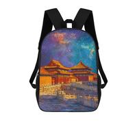 sinyumoney Beijing Forbidden City Night Sky Mochila Escolar Infantil Impresa En 3D 17inch Mochilas De Moda Para Niños De Primaria Y Secundaria
