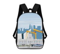 sinyumoney Belfast Travel Print Mochila Infantil Para Niñas Y Niños, Mochila De Día, Escuela Primaria, Perfecta Para La Vuelta Al Cole O Educación Física, Regalos Y Viajes 17inch