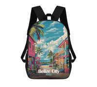 sinyumoney Belize City Travel Mochila Escolar Infantil De Moda Informal Mochilas Infantiles Impresas En 3D Mochila Grande Para Niño 17inch