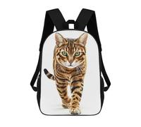 sinyumoney Bengal Cat Portrait Mochila Escolar Infantil Impresa En 3D Para Niños, Mochilas De Viaje, Bolsas Para Libros, Mochila Escolar Infantil 17inch