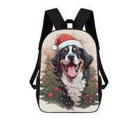 sinyumoney Bernese Mountain Christmas Mochila Escolar Impresa En 3D 17inch Mochila Escolar Infantil Mochilas De Viaje Mochila Informal De Moda Para Niños Y Estudiantes