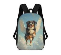 sinyumoney Bernese Mountain Dog Angel Gentle Giant Memorial Dog with Wings Mochila Escolar Mochilas Escolares Para Niñas Y Niños Mochila Con Bolsillo Mochila Escolar De Moda Para Niños 17inch
