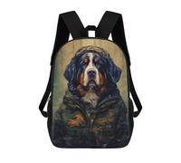 sinyumoney Bernese Mountain Dog Camo 17inch Mochila Escolar Impresa En 3D Para Niños, Mochila Escolar Informal De Moda, Mochilas De Viaje Para Niños Y Estudiantes.