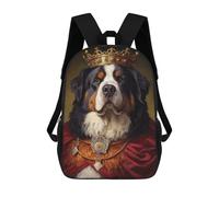 sinyumoney Bernese Mountain Dog King Mochila Escolar Para Secundaria Y Preparatoria. Mochila Informal Para Hombres, Mujeres Y Adolescentes. 17inch