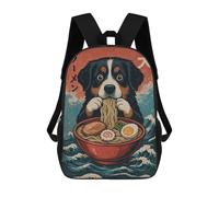 sinyumoney Bernese Mountain Dog Ramen Mochila Escolar, Bolso Resistente Para Portátil, Ideal Para Acampar, Aventuras Al Aire Libre Y Viajes Diarios 17inch