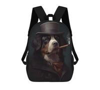sinyumoney Bernese Mountain Gangster Mochila Escolar Ligera E Informal Para El Día A Día, Ideal Para La Escuela, El Trabajo O Los Viajes 17inch