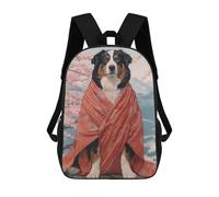 sinyumoney Bernese Mountain Geisha Mochila Escolar Grande Resistente Al Agua Para Portátil Para Niños/niñas/adolescentes 17inch